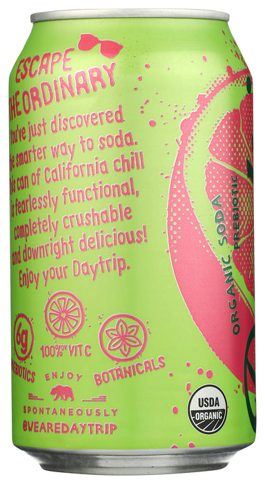 Prebiotic Grapefruit Lime Soda, Org, 12 fl oz