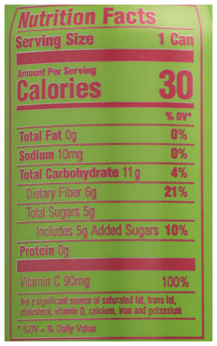 Prebiotic Grapefruit Lime Soda, Org, 12 fl oz