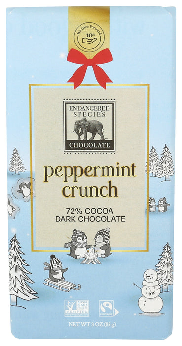 Peppermint Crunch, 72% Dark Chocolate, GF, 3 oz