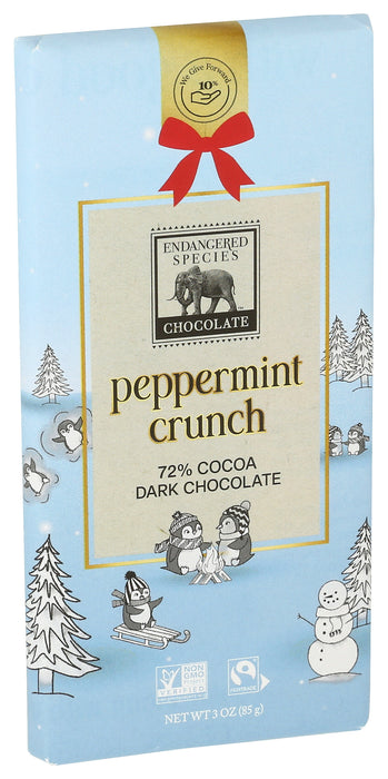 Peppermint Crunch, 72% Dark Chocolate, GF, 3 oz
