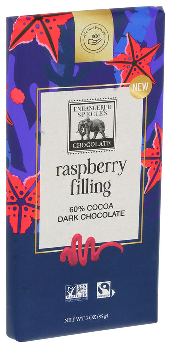 Raspberry Filling 60% Dark Chocolate, 3 oz
