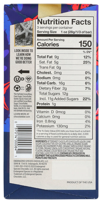 Raspberry Filling 60% Dark Chocolate, 3 oz