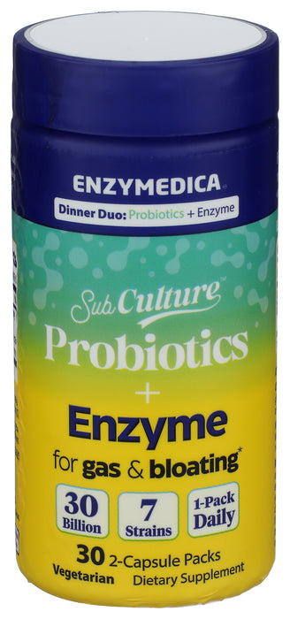Dinner Duo: Enzyme + Probiotics, Gas & Bloating, 30 vcap
