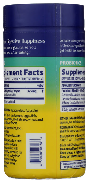 Dinner Duo: Enzyme + Probiotics, Gas & Bloating, 30 vcap