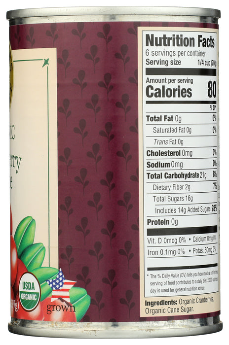 Cranberry Sauce, Org, 14 oz