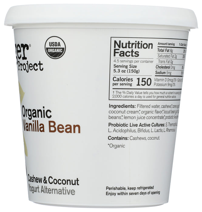 Organic Cashew & Coconut Yogurt, Vanilla Bean, 24 fl oz