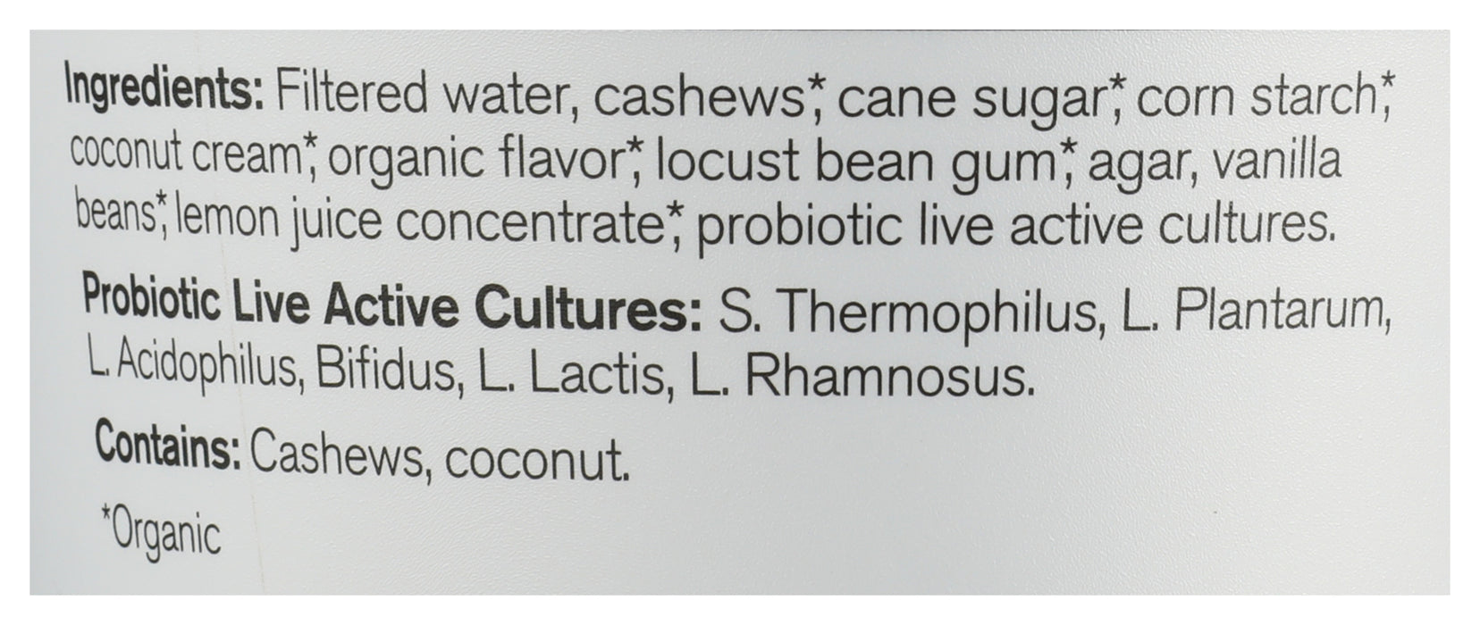 Organic Cashew & Coconut Yogurt, Vanilla Bean, 24 fl oz
