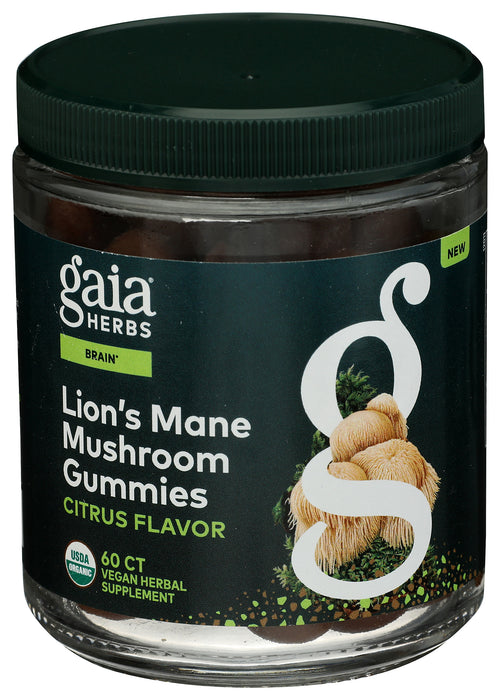 Lion's Mane Mushroom Gummies, Citrus, Org, 60 gummy