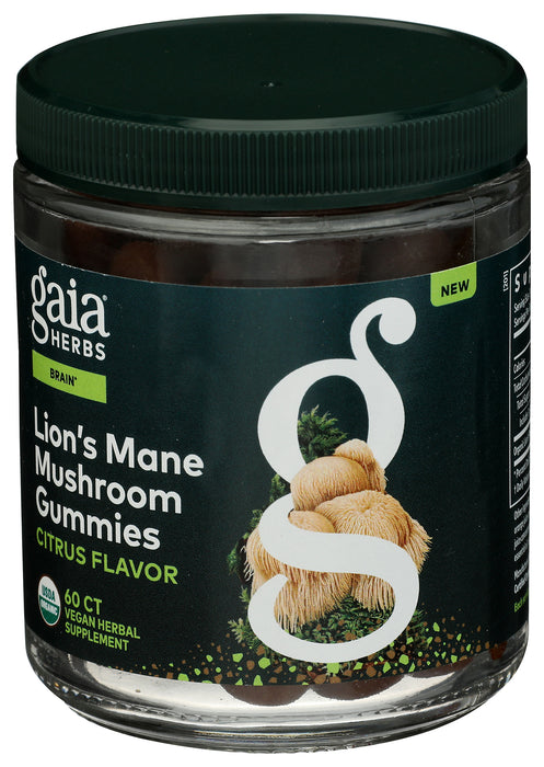 Lion's Mane Mushroom Gummies, Citrus, Org, 60 gummy