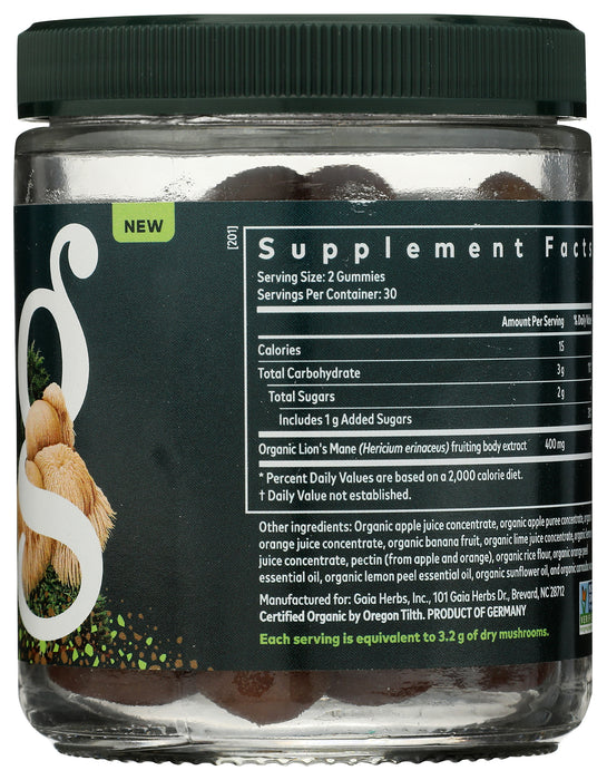 Lion's Mane Mushroom Gummies, Citrus, Org, 60 gummy