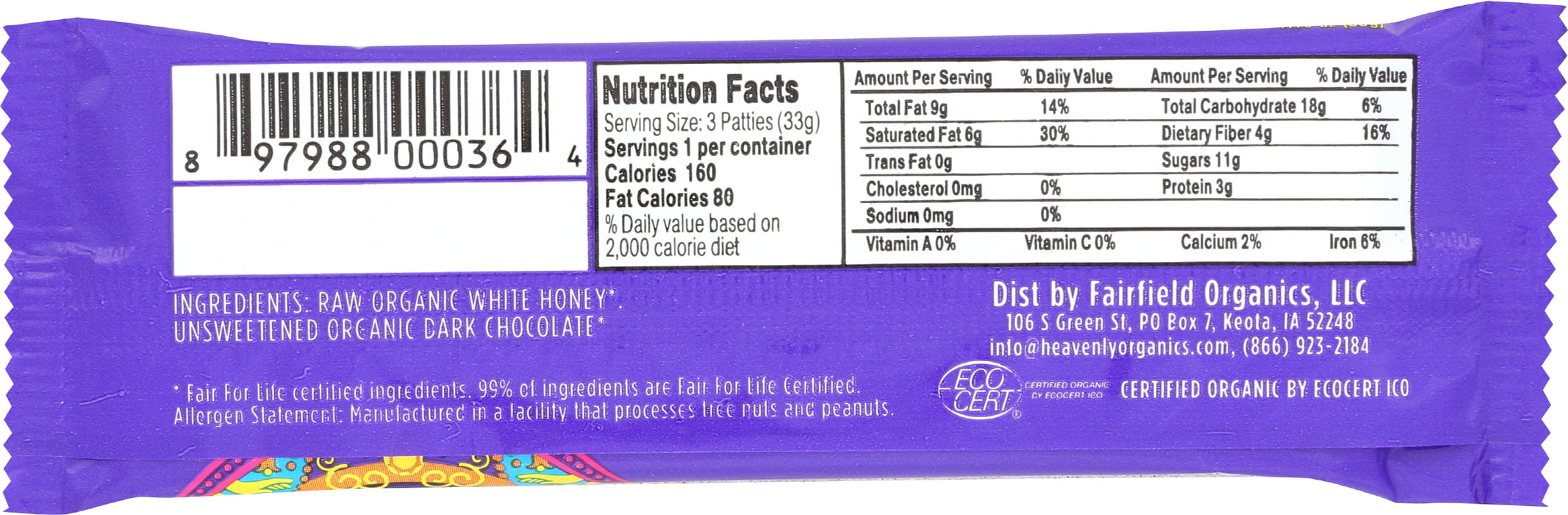 Double Dark Chocolate Honey Patties, 1.16 oz