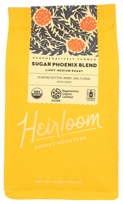 Sugar Pheonix Blend Light Medium Roast Coffee, Org, 12 oz
