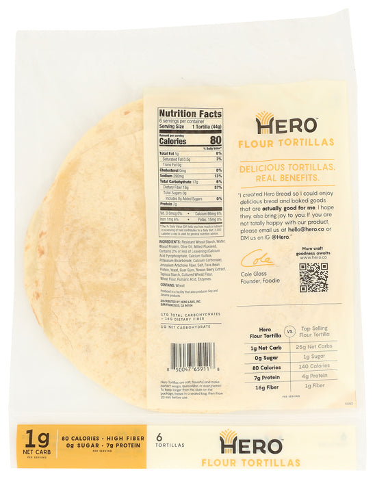 Flour Tortillas, 6 pc/ 9.3 oz