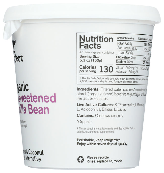 Unsweetened Vanilla Bean Yogurt, Org, 24 fl oz