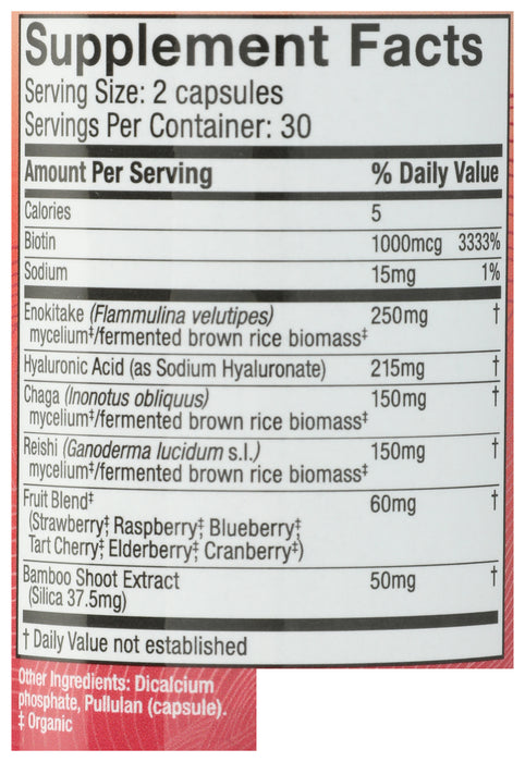 Beauty Mushroom Mycelium Complex, 60  cap