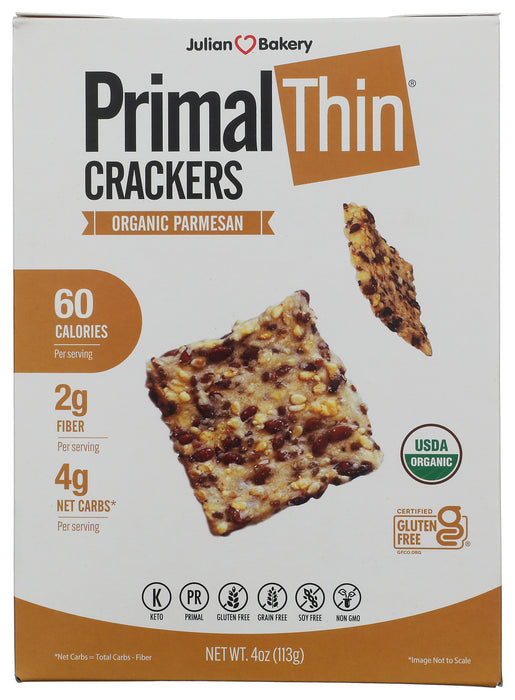 Primal Thin Crackers, Parmesan, Org, GF, 4 oz