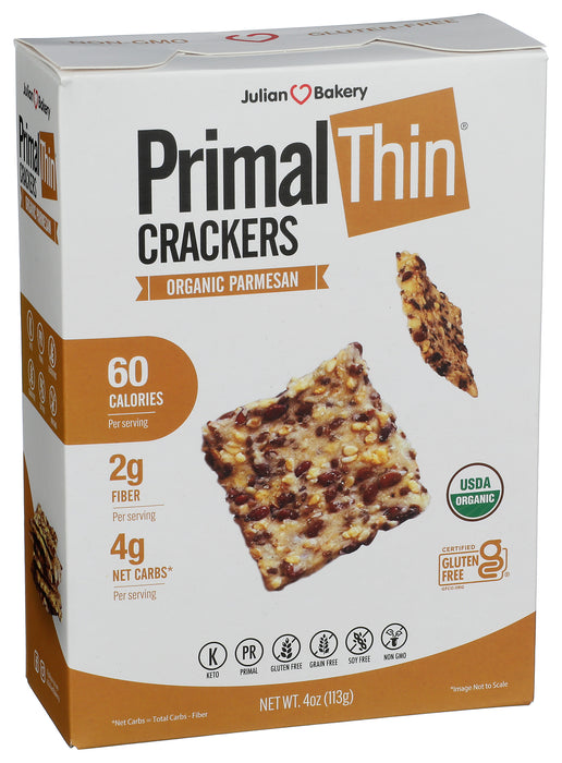 Primal Thin Crackers, Parmesan, Org, GF, 4 oz