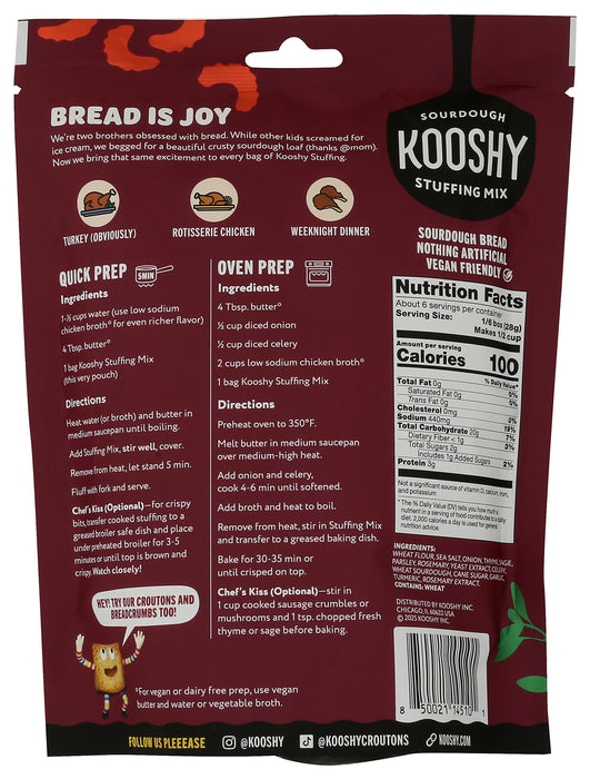 Sourdough Stuffing, Classic, 6 oz