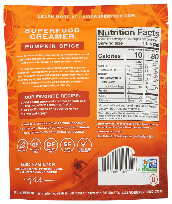 Superfood Creamer, Pumpkin Spice, 8 oz
