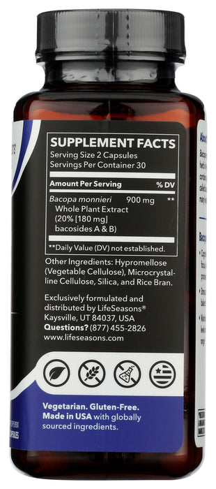 Bacopa Extract, 900mg, 60 vcap,