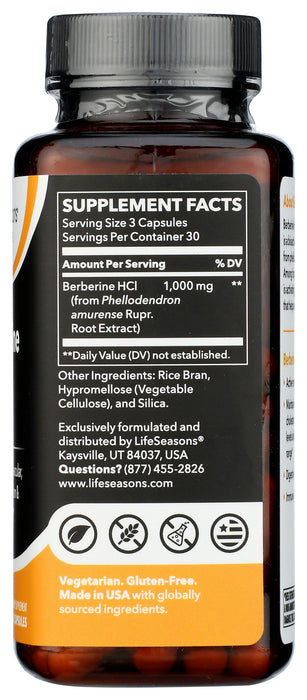 Berberine HCI, 1000mg, 90 vcap