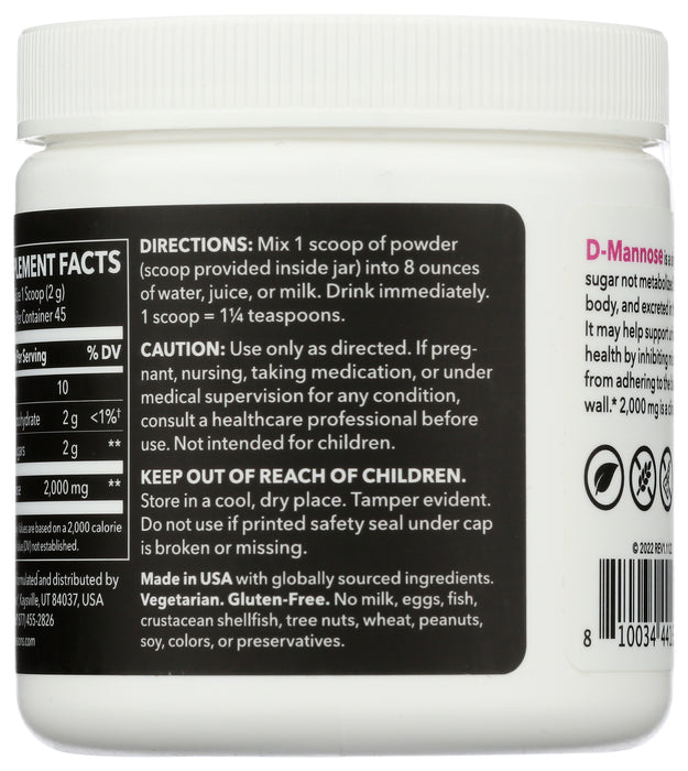 D-Mannose, 2000mg, 45 serv/ 3.3 oz