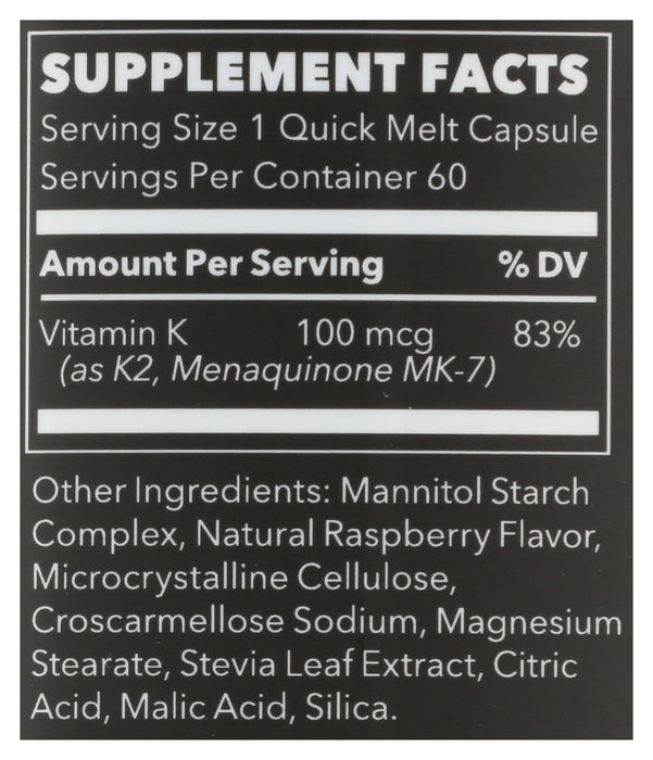 MK-7 Vitamin K2, 60 melts