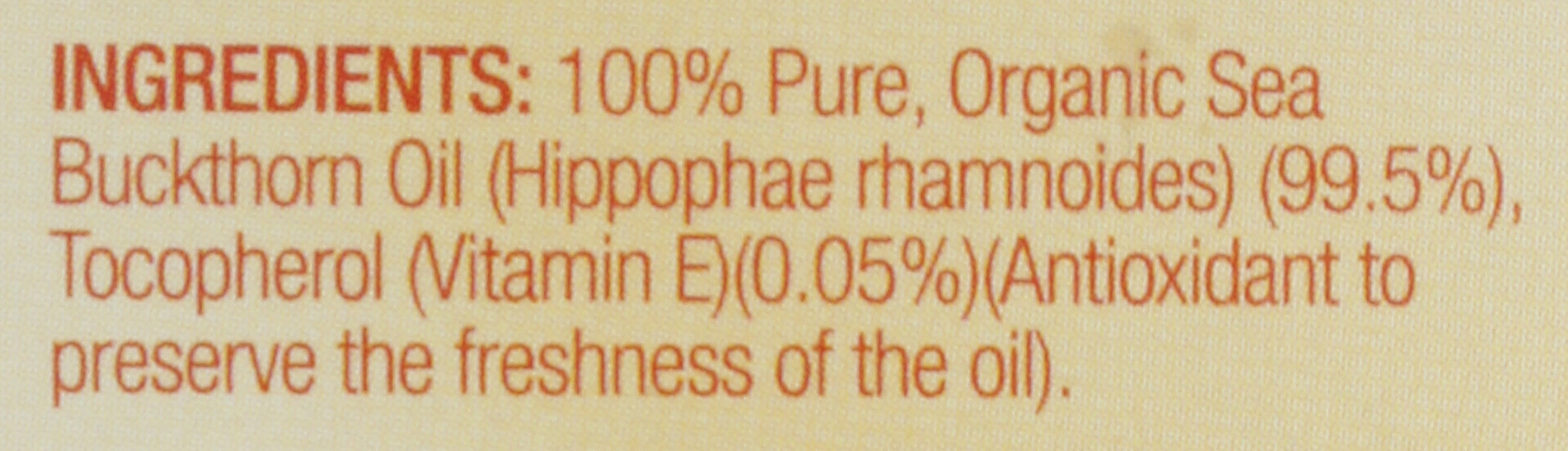 Pure Sea Buckthorn Oil, Org, 1 fl oz