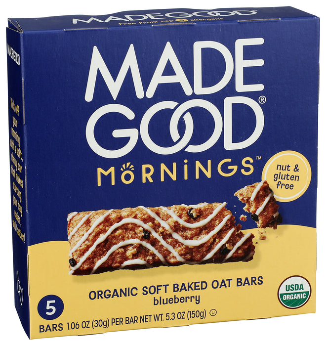 Soft Baked Oat Bars, Blueberry, Org, 5.3 oz