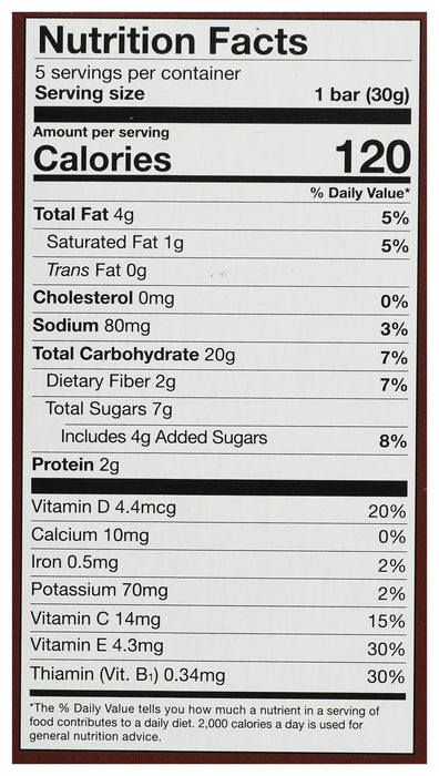 Soft Baked Oat Bars, Chocolate Chip, Org, 5.3 oz