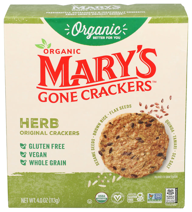 Herb Original Crackers, Org GF, 4 oz