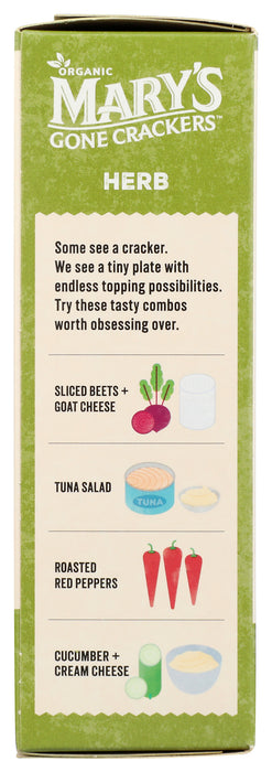 Herb Original Crackers, Org GF, 4 oz