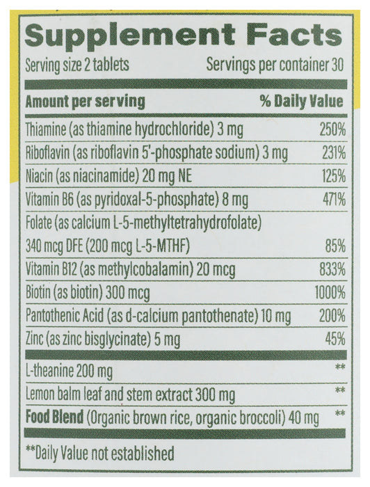 L-Theanine & B-Complex 200mg, 60 tab