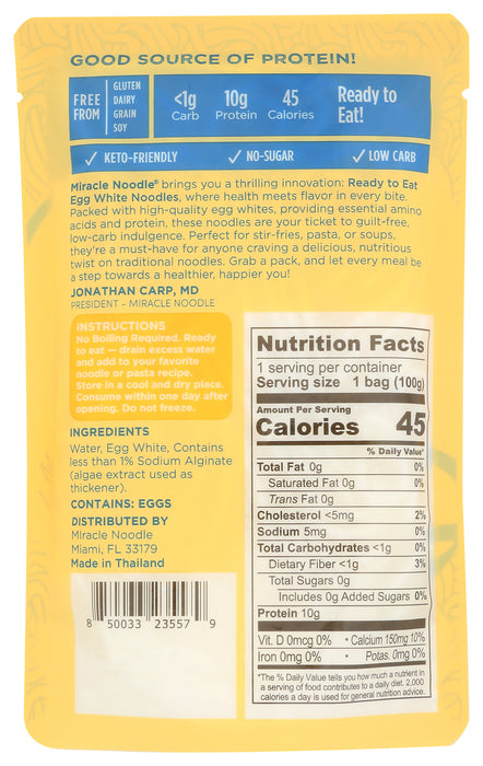 Egg White Spaghetti Noodles, 3.5 oz