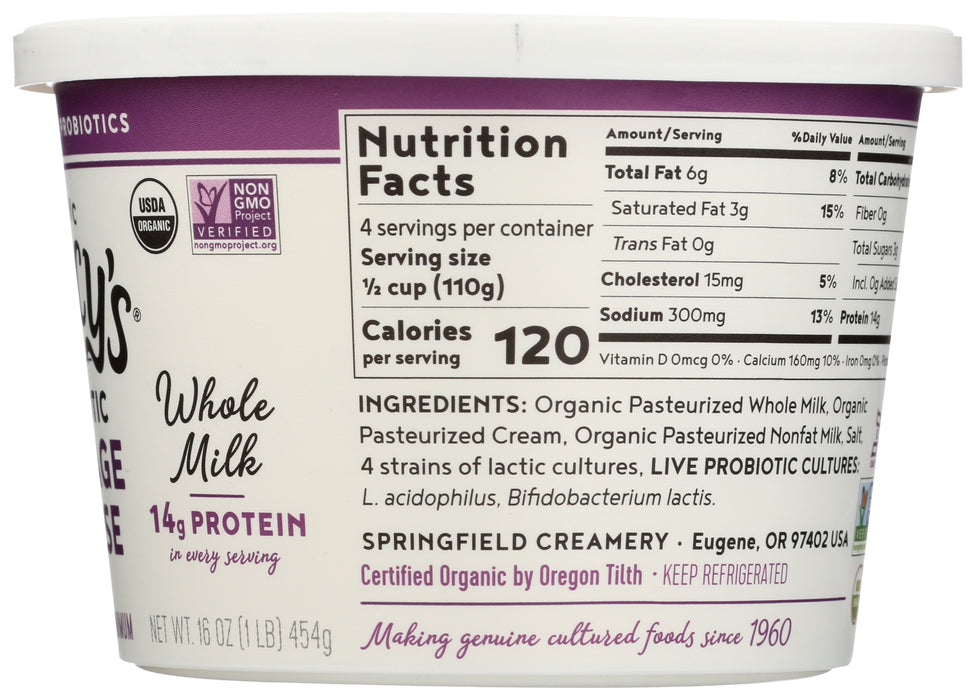 Probiotic 4% Cottage Cheese, Org, 16 oz