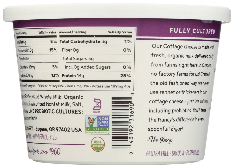 Probiotic 4% Cottage Cheese, Org, 16 oz