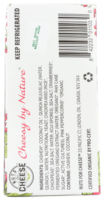 Cranberry Pink Peppercorn DF Cheese, Org, 4.2 oz