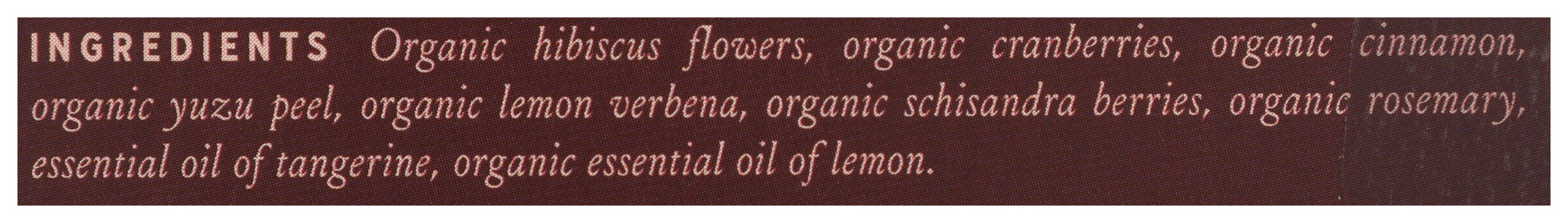 Cranberry Yuzu Tea, Org, 1.05 oz