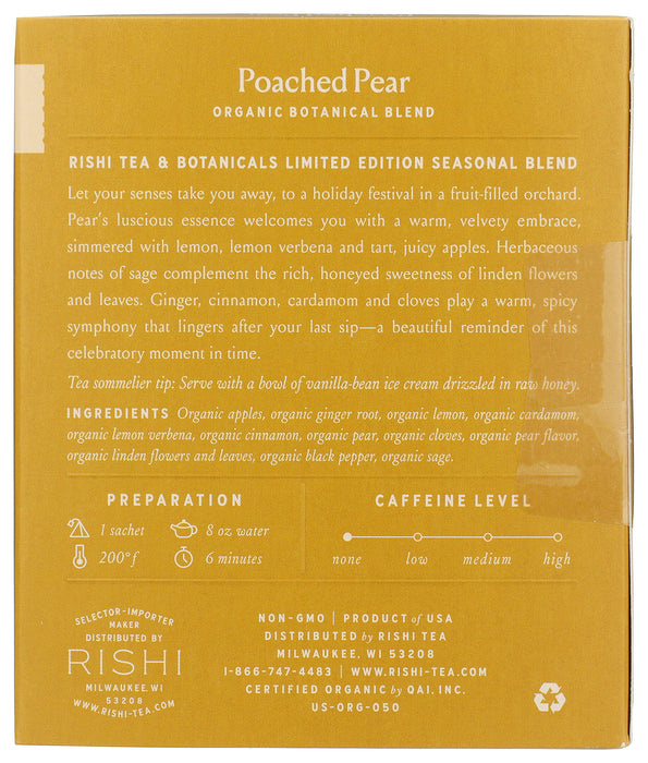 Poached Pear Tea, Org, 1.05 oz