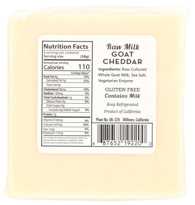 Raw Goat Milk Cheddar, 6 oz