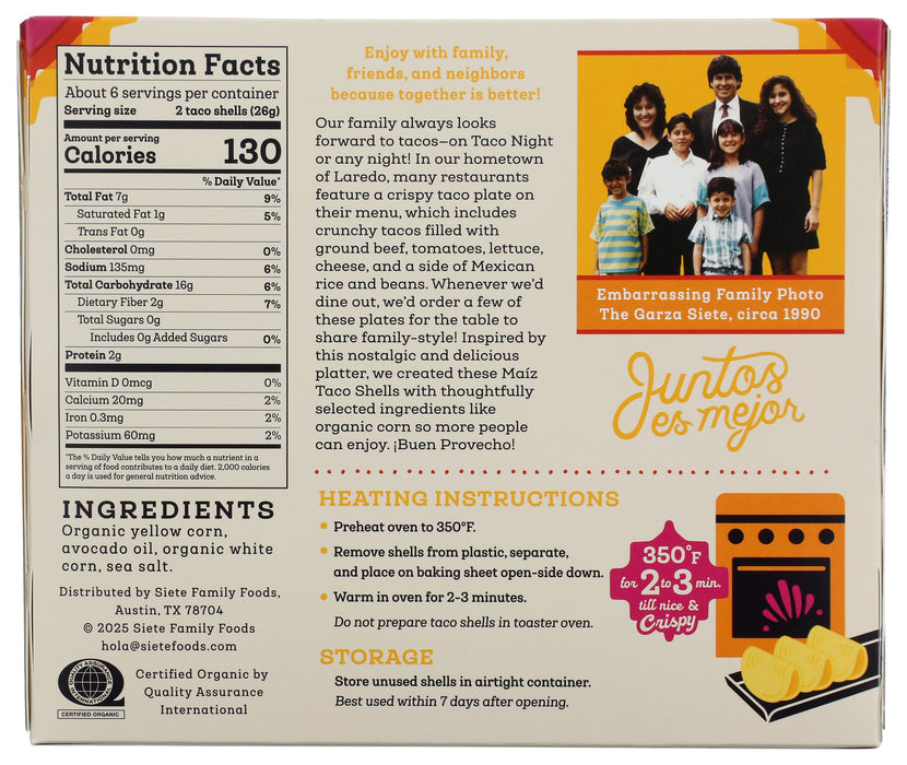 Avocado Oil Corn Shell Tacos, 5.5 oz