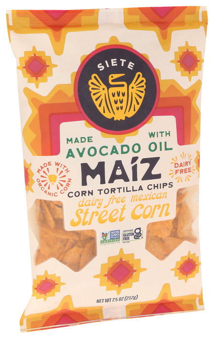 Avocado Oil Corn Tortilla Chips, Street Corn, GF, 7.5 oz