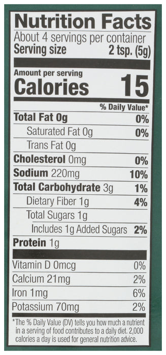 Cilantro Lime Seasoning Mix, Org GF, .71 oz