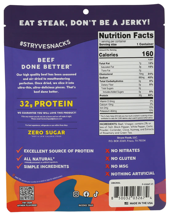 Thinly Sliced Steak, Original, GF, 2 oz