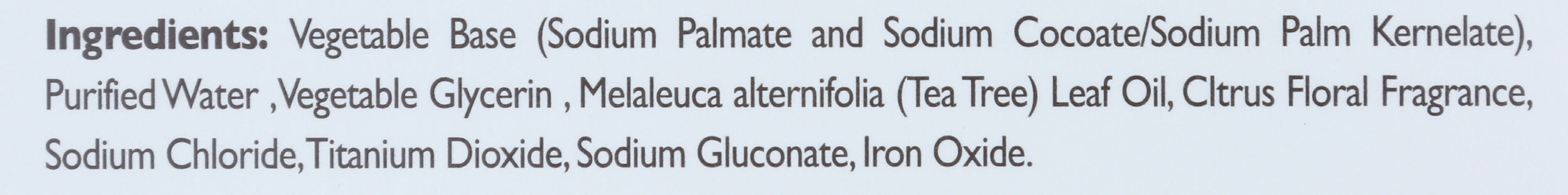 Vegetable Base Bar Soap w/ Tea Tree, 3.9 oz