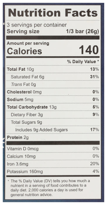 Gingerbread Toffee, 70% Dark Chocolate, Org GF, 2.8 oz