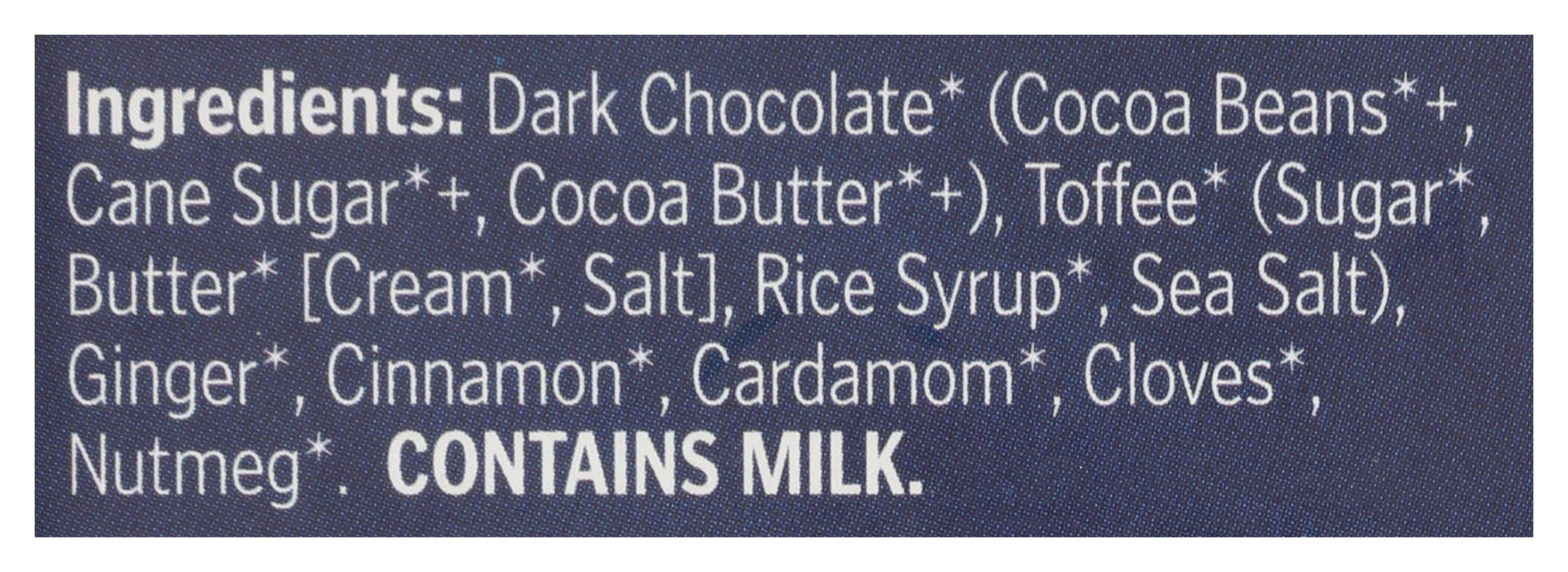 Gingerbread Toffee, 70% Dark Chocolate, Org GF, 2.8 oz