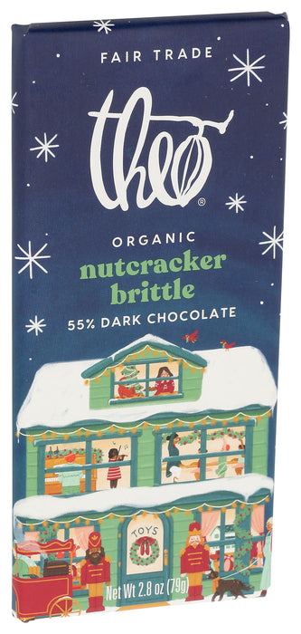 Nutcracker Brittle, 55% Dark Chocolate, Org GF, 2.8 oz