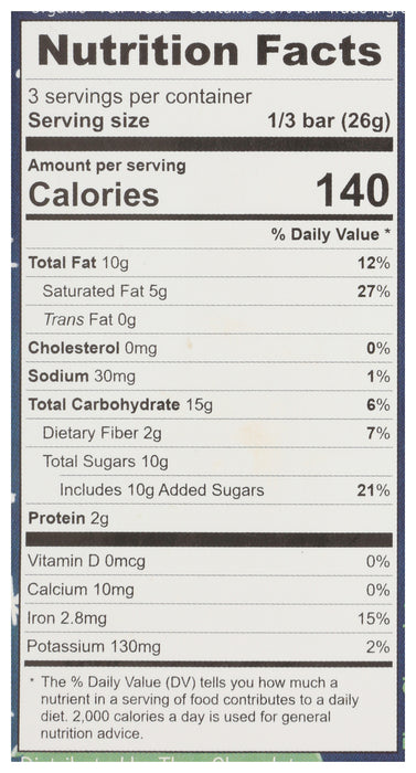 Nutcracker Brittle, 55% Dark Chocolate, Org GF, 2.8 oz