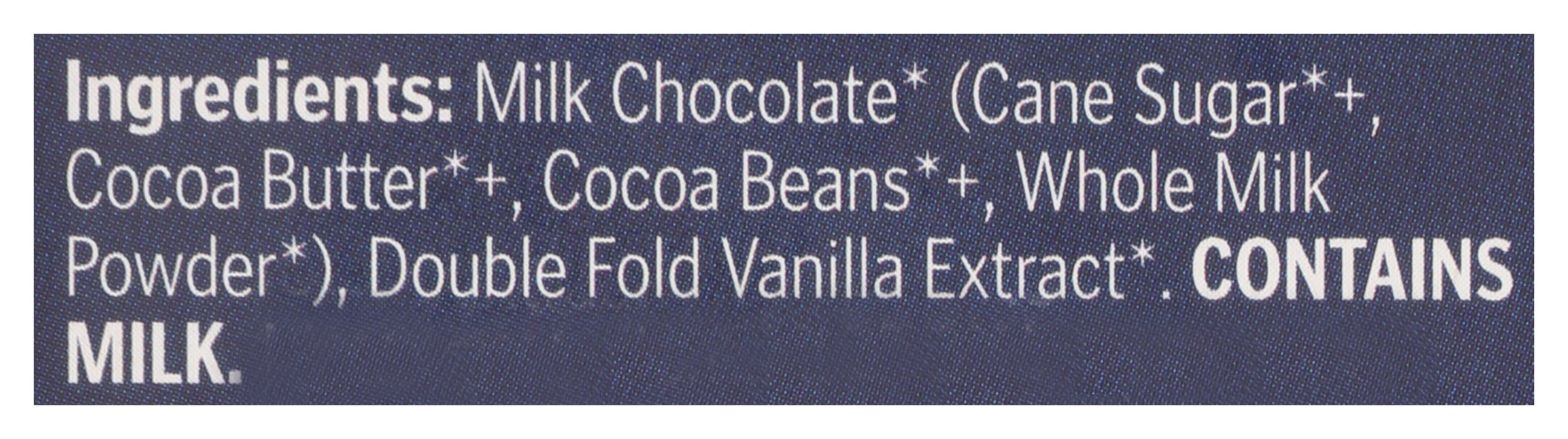 Sweet Vanilla, 45% Milk Chocolate, Org GF, 2.8 oz